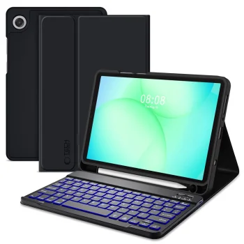 Tech-Protect SC Pen planšetdatora vāciņš ar tastatūru Samsung Galaxy Tab A9 / A11 8.7, melns