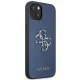Guess Saffiano 4G Metal Logo vāciņš iPhone 13 mini, Zils