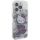 Чехол Hello Kitty для iPhone 15 Pro Max IML Kitty On Bricks Graffiti, белый