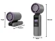Portable Mini USB Fan with 199 Speeds and Display, Black