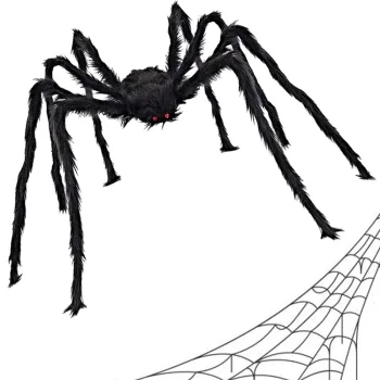 Milzu zirneklis tarantula Halloween dekorācija XXL, melns