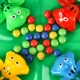 Настольная игра на ловкость Голодные лягушки 4 игрока 3+ XXL зеленая