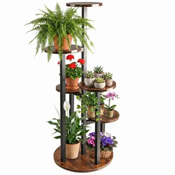 Puķu statīvs ar 6 līmeņiem 43 x 43 x 82.5 cm
