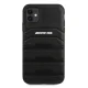 Mercedes iPhone 11 чехол Leather Debossed Lines, черный