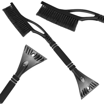 Ice Scraper with Brush 2-in-1 for Car Windshield Snow and Frost Removal