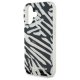 Karl Lagerfeld iPhone 16 vāciņš IML Zebra Pattern & Cord, melns