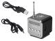 Portable Wireless Bluetooth Speaker with FM Radio and LED, Black