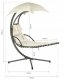 Hanging Chaise Lounge Swing Chair with Canopy MultiGarden, Beige