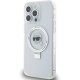 Karl Lagerfeld iPhone 15 Pro Case Ring Stand Karl Head MagSafe, White