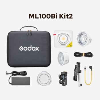 Светодиодный видеосвет Godox ML100 Bi-color Kit 2