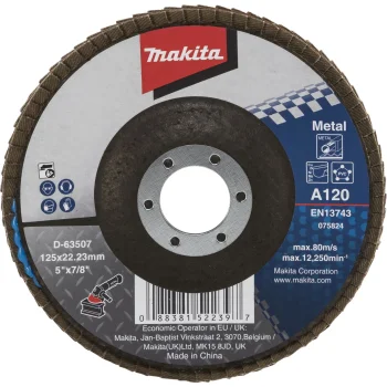 Lameļu slīpdisks Makita 125 mm, A120