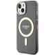 Guess iPhone 14 Plus Case Glitter Gold MagSafe, Black
