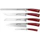 Virtuves nažu komplekts ar statīvu Berkel Elegance Set, 5 naži, White / Silver