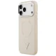Чехол Guess Triangle Logo MagSafe для iPhone 17 Pro Max — бежевый