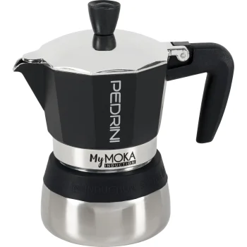 Pedrini MyMoka Induction kafijas kanna, 3 tasītes, sudraba/zila