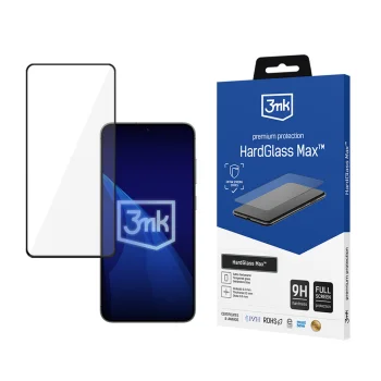 Закаленное стекло 3mk Samsung Galaxy S24+ HardGlass Max Черное