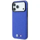 Чехол BMW M Carbon Metal Logo MagSafe для iPhone 17 Pro / 18 Pro, синий