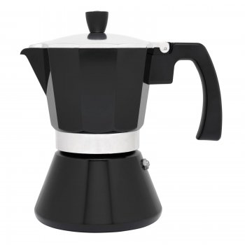 Leopold Vienna Espresso Kafijas Vārāmā Kanna 6 Tases, Melns | Moka Pot Coffee Maker