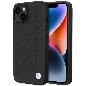 Чехол BMW для iPhone 14 Leather Quilted, черный
