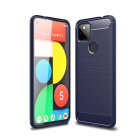 Google Pixel 5a 5G Carbon Flexible Cover TPU Case, Blue | Чехол Кабура Кейс Бампер для Телефона