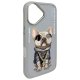 Чехол Nimmy Glasses Cool Dog для iPhone 16, серый