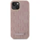 Чехол Karl Lagerfeld Leather Monogram Metal Logo MagSafe для iPhone 15, Розовый