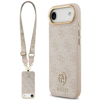 Guess 4G Strass Logo & Big Strap MagSafe vāciņš iPhone Air, Rozā