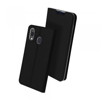 Samsung Galaxy A20e 2019 (SM-A202F) DUX DUCIS Magnetic Case Cover, Black | Telefona Vāciņš Maciņš Apvalks Grāmatiņa