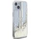 Apple iPhone 15 6.1\'\' Guess Liquid Glitter Gold Stripes Case Cover, Transparent | Telefona Vāciņš Maciņš Apvalks...