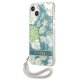 Guess vāciņš iPhone 13 mini Flower Strap zaļš
