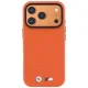 Чехол BMW M Quadrille Kevlar MagSafe для iPhone 17 Pro / 18 Pro, оранжевый