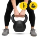 4FIZJO Cast Iron Kettlebell 24 kg, Black
