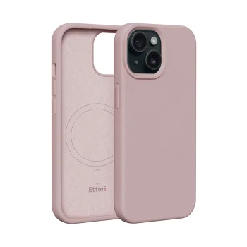Etteri Silicone Mag vāciņš Apple iPhone 14, gaiši rozā