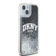 Чехол DKNY для iPhone 15 Liquid Glitters Arch Logo, черный