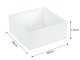 Tekstila organizators veļai un apģērbam 28x28x10 cm, balts