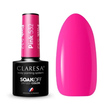 Claresa Pink 532 gēla nagu laka, 5 g