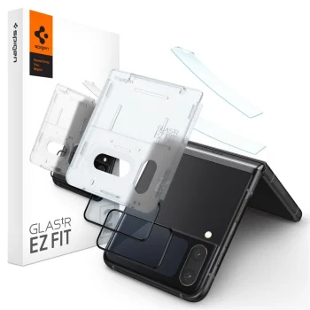 Защитное стекло Spigen Glas.tR EZ Fit FC для Samsung Galaxy Z Flip 4 - Black 2 шт.