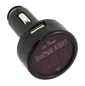 Auto voltmetrs, akumulatora testeris ar USB lādētāju 2.1A