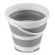 Massido MS-681 Collapsible Silicone Bucket with Lid, 10L, Grey