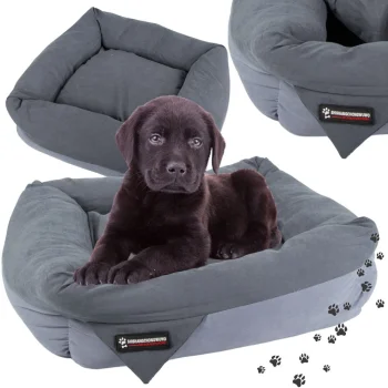 Soft Pet Bed for Dogs and Cats, 55x55 cm, Grey