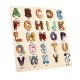 Onshine Wooden Alphabet Puzzle with Wild Animals for Learning English