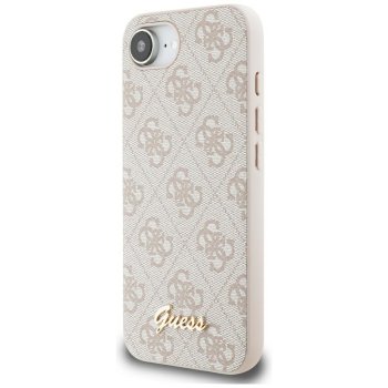 Guess 4G Script Logo MagSafe vāciņš Apple iPhone 16e - Rozā