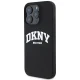 DKNY iPhone 16 Pro Max Case Silicone White Printed Logo MagSafe, Black