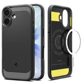 Чехол Spigen для iPhone 17 Rugged Armor Mag Magsafe, черный