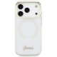 Guess IML Script Metal MagSafe Phone Case Cover iPhone 17 Pro - Clear