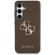 Чехол Guess Grained Big 4G Logo для Samsung Galaxy S25 Plus коричневый