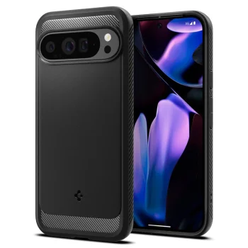 Google Pixel 9 Pro XL Spigen Rugged Armor Case Cover, Black | Чехол Кейс Бампер Обложка для...