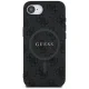 Guess PU Leather 4G Colored Ring MagSafe vāciņš priekš iPhone 16e, melns