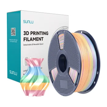 Sunlu PLA+ Silk филамент для 3D-принтера 1.75мм 1кг, Rainbow 04