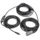 Aktīvais USB 3.0 pagarinātājs USB Type-A (M) - USB Type-A (F), 20m, melns